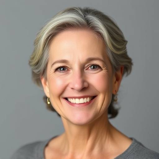 Headshot of Eleanor Vance, a mature woman with a warm smile, the founder and head instructor of Thespian Arts Academy.